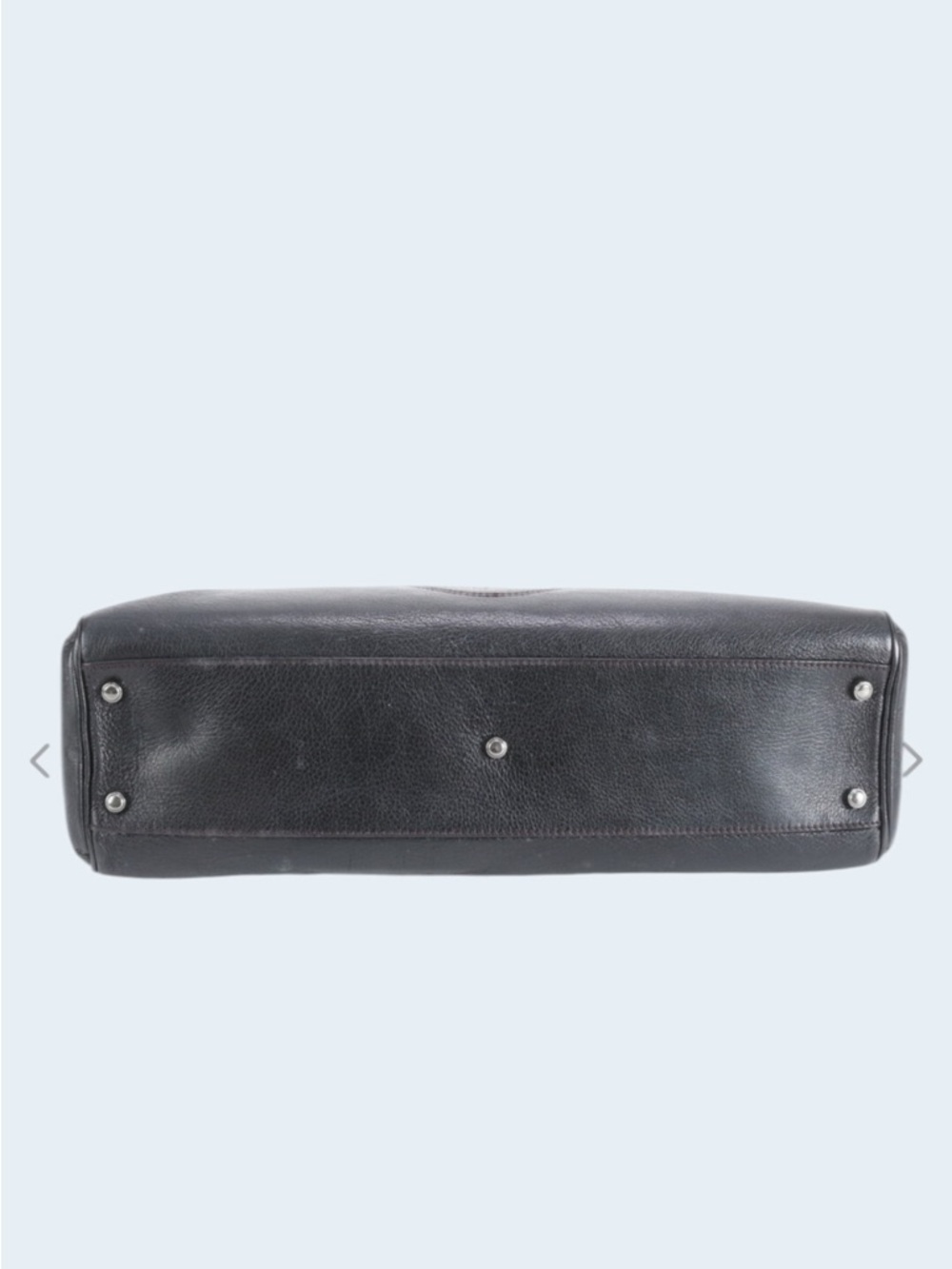 Cartier Black Leather Bag Embossed Logo - Picture 13 of 16